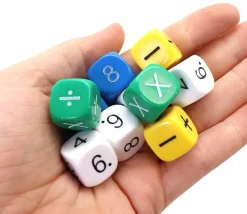 Lot de 10 dés mathematiques 16 mm