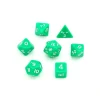 Lot de 7 dés multi-faces opaques VERT