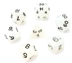 Lot de 7 dés nacrés BLANC multi-faces