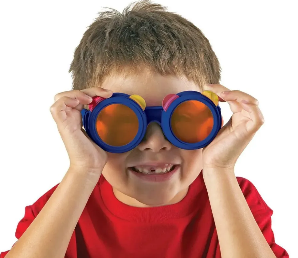 Lunettes jeu optique : mélangeur de couleurs et distorsion