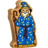 Magicien sorcier en bois 106 x 60 x 25 mm personnage