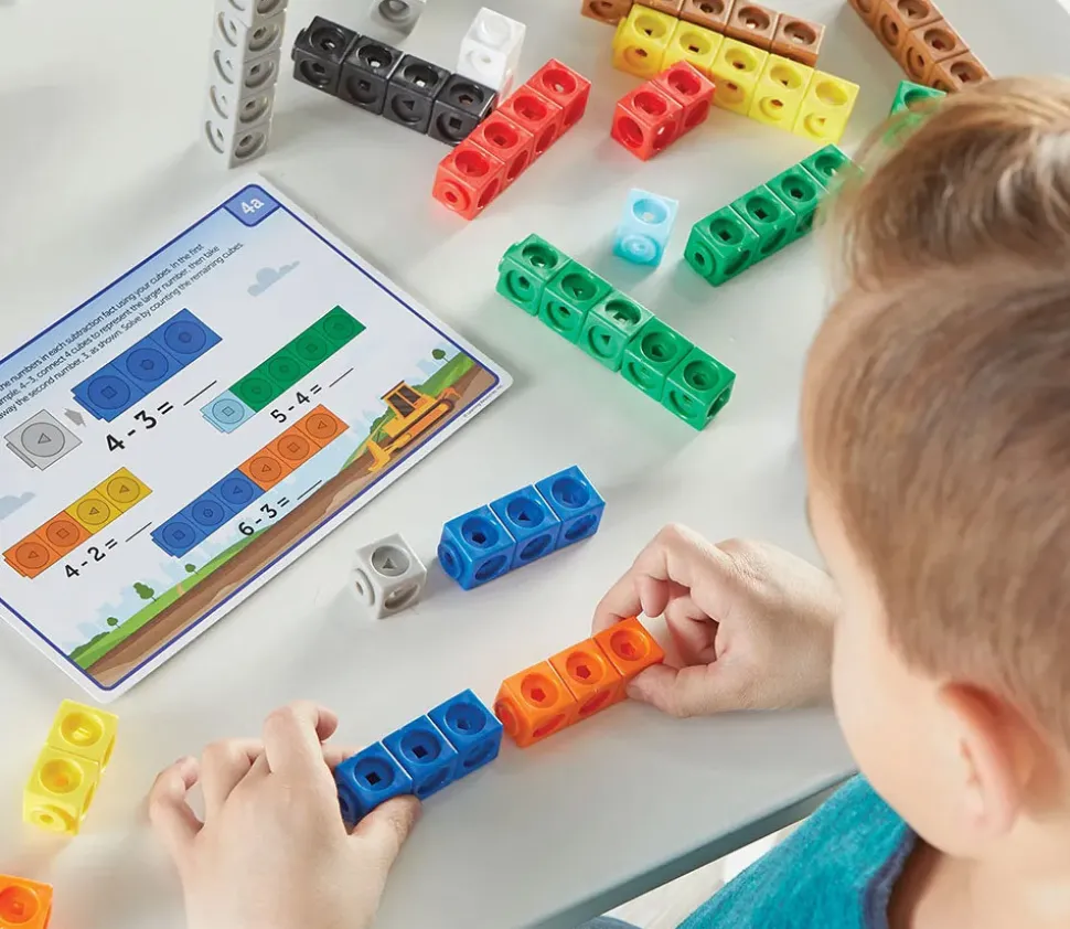 Mathlink cubes Mathmobiles - 100 cubes + 30 fiches activités mathématiques STEM