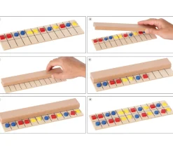 Matériel jeu test mémoire en bois