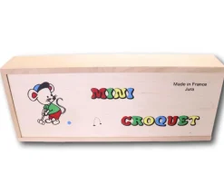 Mini Croquet en bois 4 joueurs TABLE ou intérieur en coffret