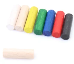 Mini cylindre 20 x 6 mm bois tige à l'unité