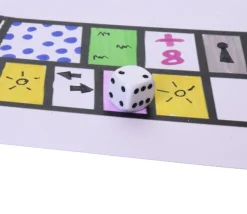 Mini Dé à jouer blanc 1 cm points de 1 à 6