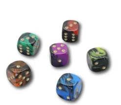 Mini Dé à jouer marbré 12 mm à l'unité