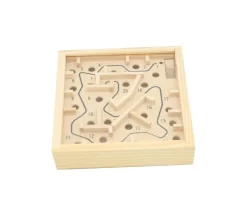 mini labyrinthe en bois 11.5 x 11.5 cm