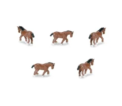 Mini mini mini figurine cheval marron 20 x 28 x 6 mm