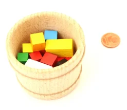 Mini panier en bois de 59 x 45 mm - baquet rond