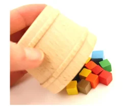 Mini panier en bois de 59 x 45 mm - baquet rond