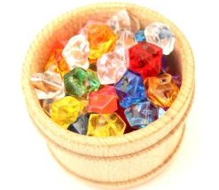 Mini panier en bois de 59 x 45 mm - baquet rond