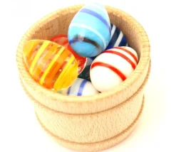 Mini panier en bois de 59 x 45 mm - baquet rond