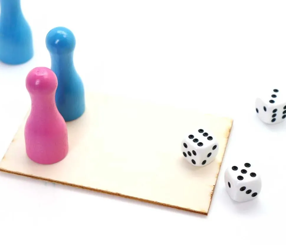 Mini plateau bois rectangle de 12 x 7 cm