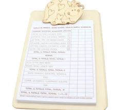 Mini porte bloc à pince 12 x 18 cm coccinelle (support pour noter)