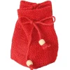 Mini sac jute rouge 7.5 x 10 cm avec cordon