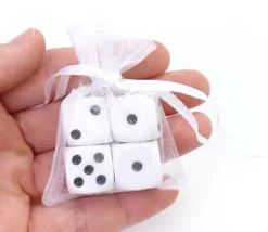 Mini Sac tissu transparent 5 x 7 cm blanc