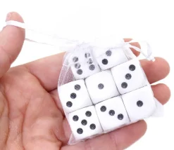 Mini Sac tissu transparent 8 x 6 cm blanc