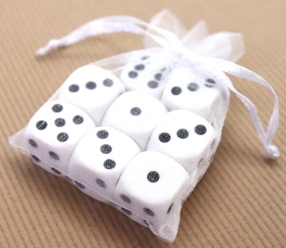 Mini Sac tissu transparent 8 x 6 cm blanc