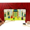 Mini théâtre en bois thème château chevalier/princesse