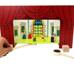 Mini théâtre en bois thème château chevalier/princesse