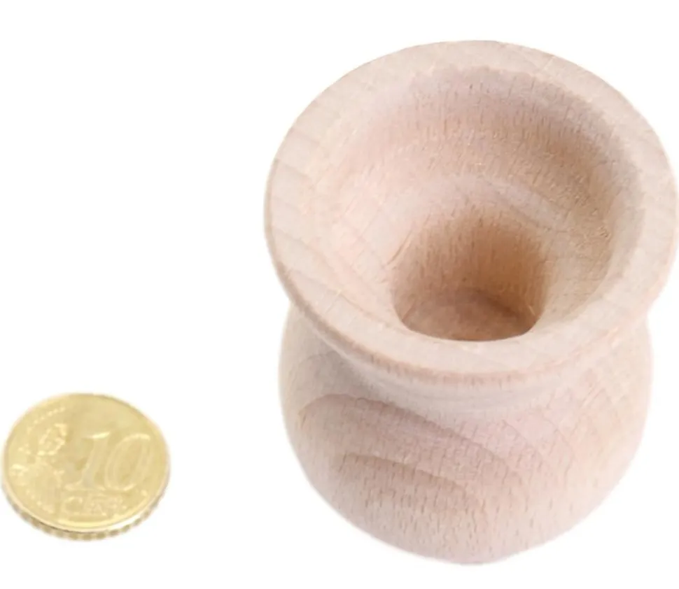 Mini vase en bois de 4.5 x 5 cm