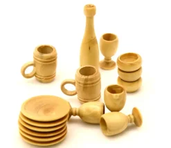 Mini verre en bois - pion 20 x 11 mm