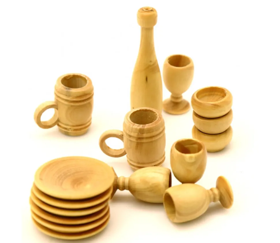 Mini verre en bois - pion 20 x 11 mm