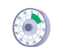 Minuteur décompteur à piles - lumineux et/ou sonore - 16 cm