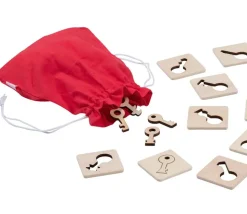 Mémo trouve la clé - jeu en bois