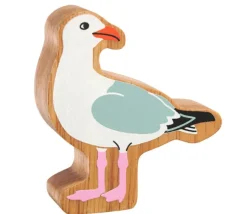Mouette blanche en bois 77 x 69 x 25 mm