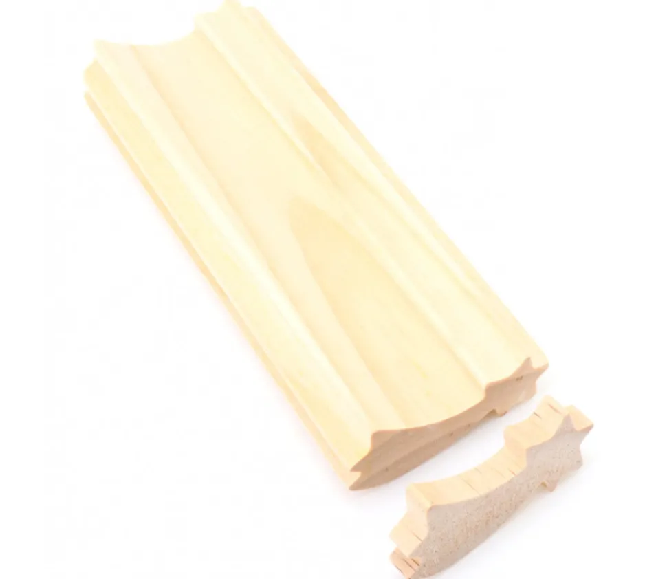 Moulure étoile filante en bois naturel à découper 15 cm