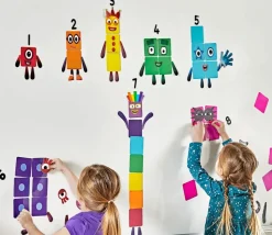 Numberblocks repositionnables pour surfaces lisses : chiffres, personnages