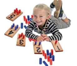 Numérotation en bois de 1 à 10 - découverte des chiffres