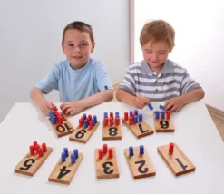 Numérotation en bois de 1 à 10 - découverte des chiffres