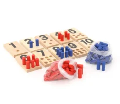 Numérotation en bois de 1 à 10 - découverte des chiffres