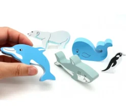 Ours polaire en bois 142x 76 x 25 mm