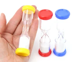 Pack 3 sabliers pour jeux : 1, 2 et 3 minutes - 9.8 cm MM