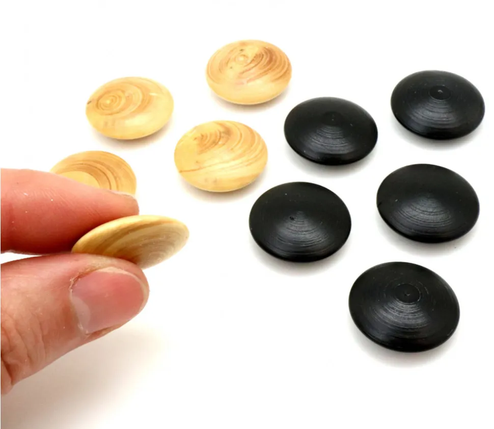 Palet galet 2.3 cm buis naturel pour jeu de go unité