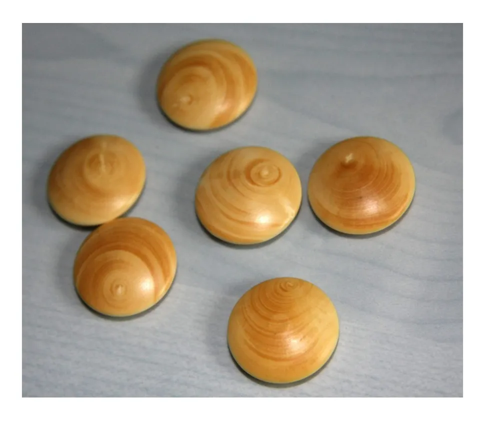 Palet galet 2.3 cm buis naturel pour jeu de go unité