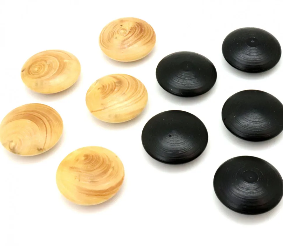 Palet galet 2.3 cm buis naturel pour jeu de go unité