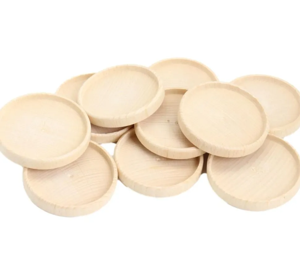 Palet Rond en bois 6.5 cm avec rebords
