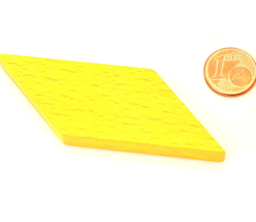 Parallèlogramme en bois 47 x 24 x 8 mm jaune pour jeu achat en ligne