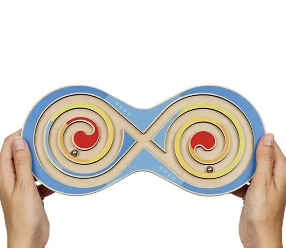 Parcours de bille - coordination en bois 28 cm