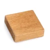 Pavé 34 x 34 x 10 mm jeton bois naturel carré épais