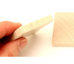 Pavé carré bois 40 x 40 x 7 mm naturel à l'unité