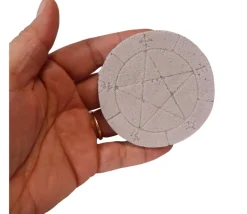 Pentacle en résine de 6.8 cm de diamètre à peindre