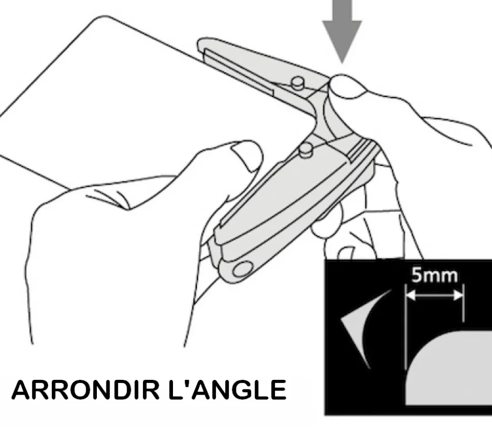 Perforateur : Coupe angles arrondis