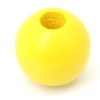Perle bois couleur jaune de 2 cm trou de 7 mm unité