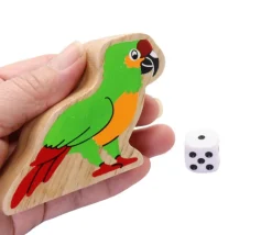 Perroquet en bois 9.5 x 6.5 x 2.5 cm